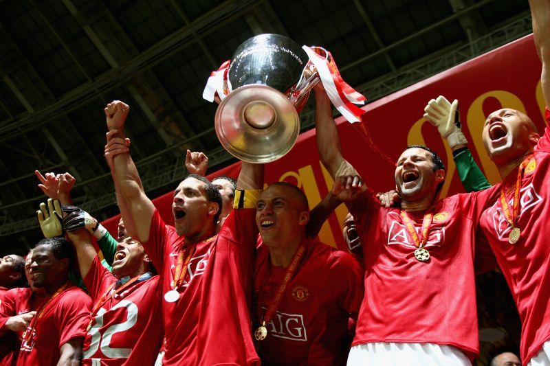 The Red Devils beat Chelsea in an all-English final in 2008.