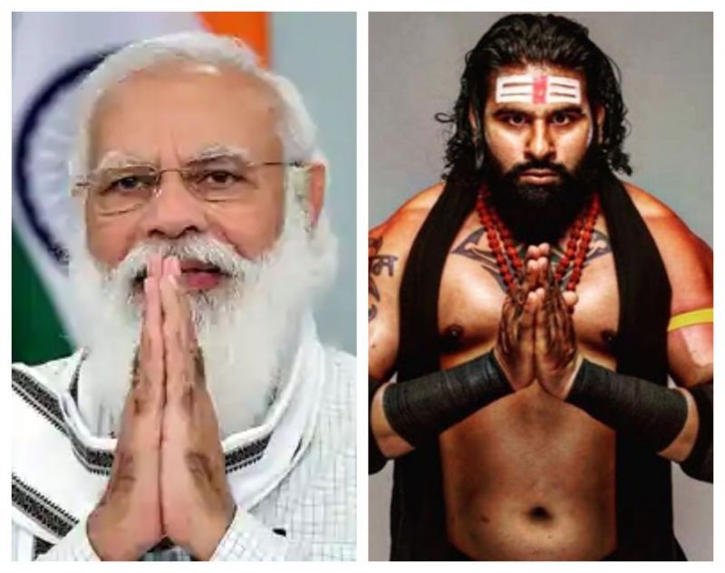 WWE सुपरस्टार वीर और प्रधानमंत्री नरेंद्र मोदी