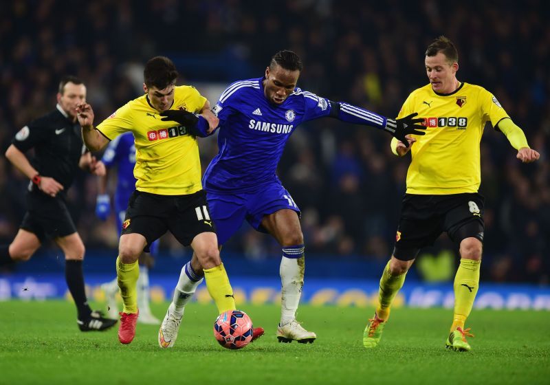 Drogba in action for Chelsea