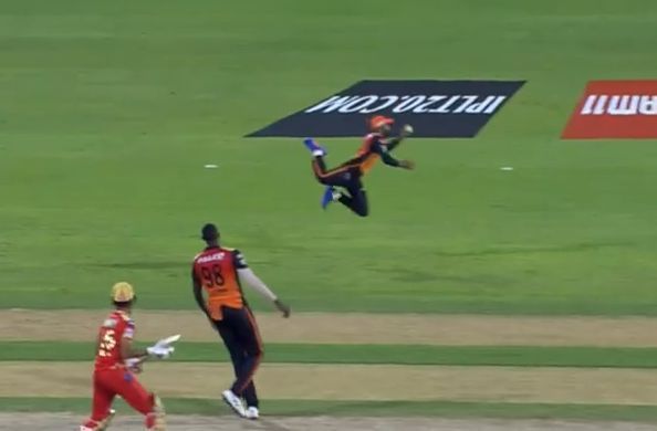 A videograb of Jagadeesha Suchith&#039;s magical catch. (PC: IPLT20.com)