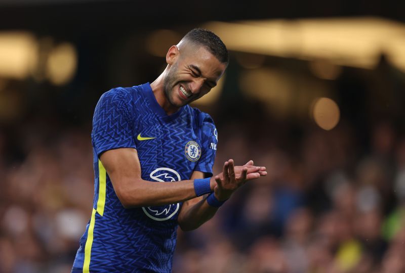 Chelsea and Morocco winger Hakim Ziyech reacts during a pre-season friendly against Tottenham Hotspur