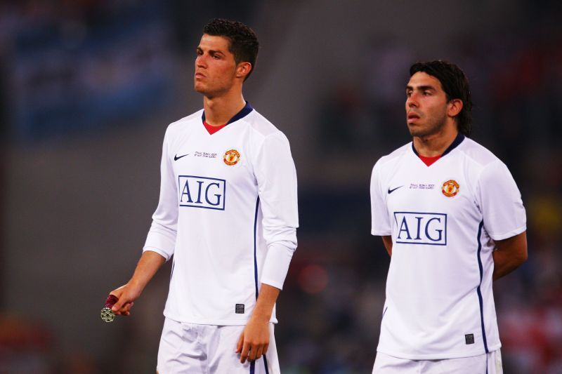 Tevez and Ronaldo in the 2009 Champions League final