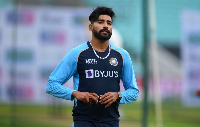 Mohammed Siraj during a nets session at The Oval. Pic: Getty Images