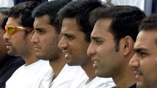 Sachin Tendulkar, Sourav Ganguly, Rahul Dravid, VVS Laxman and Virender Sehwag - the celebrated Fab Five of Indian cricket. (Photo: Twitter)