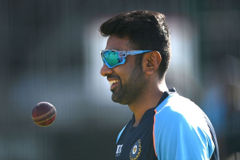 Ravichandran Ashwin during India Nets Session in Manchester 