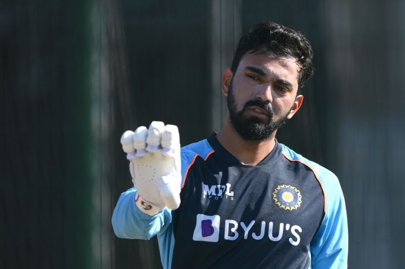 KL Rahul during India Nets Session before the 5th Test.