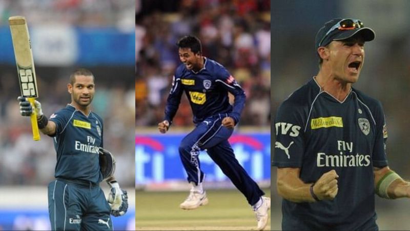 (L-R): The likes of Shikhar Dhawan, Pragyan Ojha and Dale Steyn played for the Deccan Chargers in the 2011 edition of the Indian Premier League