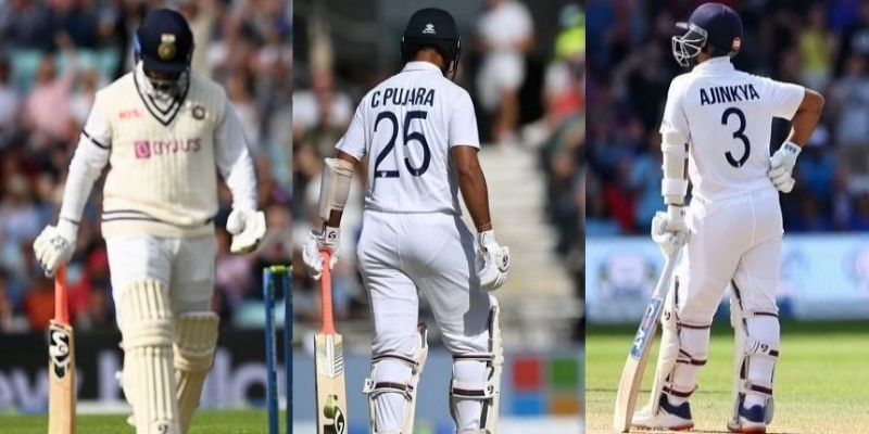 Rishabh Pant, Cheteshwar Pujara and Ajinkya Rahane. Pics: Getty Images