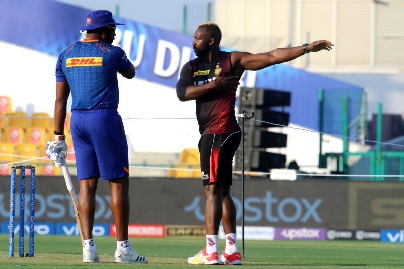 Kieron Pollard and Andre Russell (Image credits: IPLT20.COM)