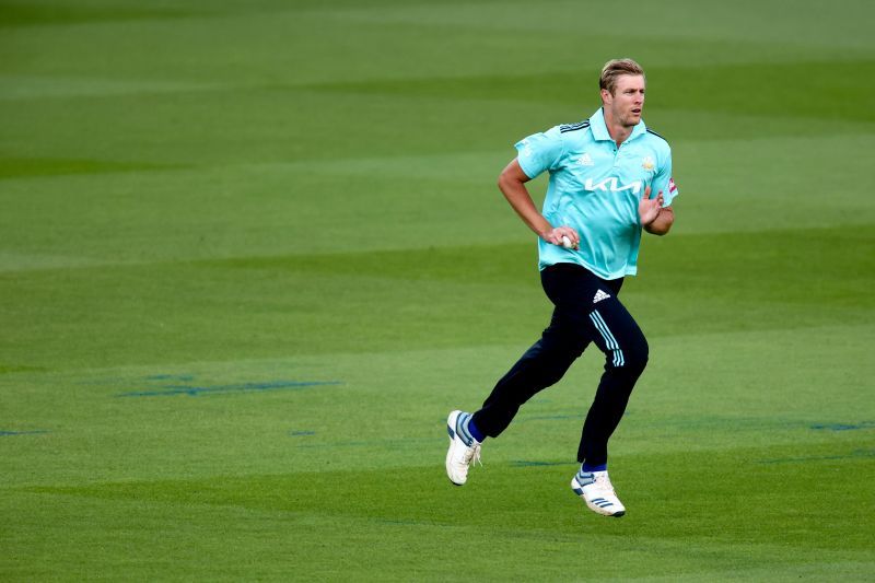 Kyle Jamieson in action during Surrey CCC v Middlesex in Vitality T20 Blast