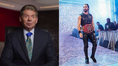 Vince McMahon (left); Seth Rollins (right)