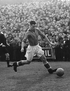 Billy Liddell playing for Liverpool F.C.