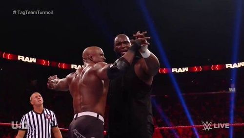 Omos and Bobby Lashley locked horns in an awesome moment on this week's RAW 