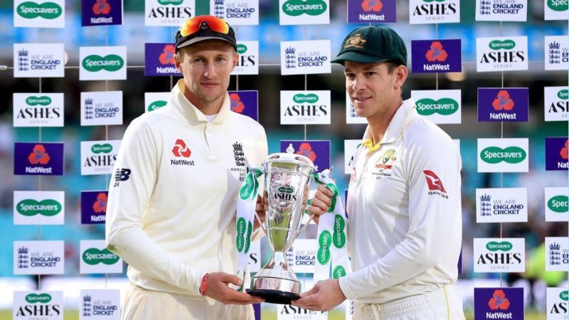 Joe Root and Tim Paine. (Image Credits: Twitter)