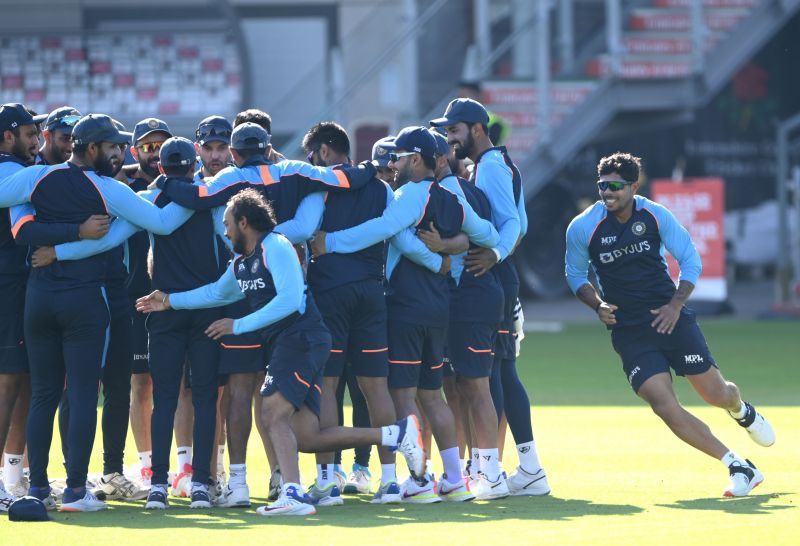 Indian cricketers during anet session at Old Trafford in Manchester. Pic: Getty Images
