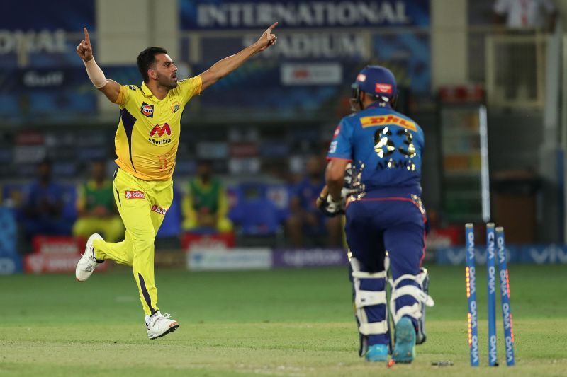 Deepak Chahar knocked over Anmolpreet Singh with a brilliant knuckleball [Image-IPLT20]