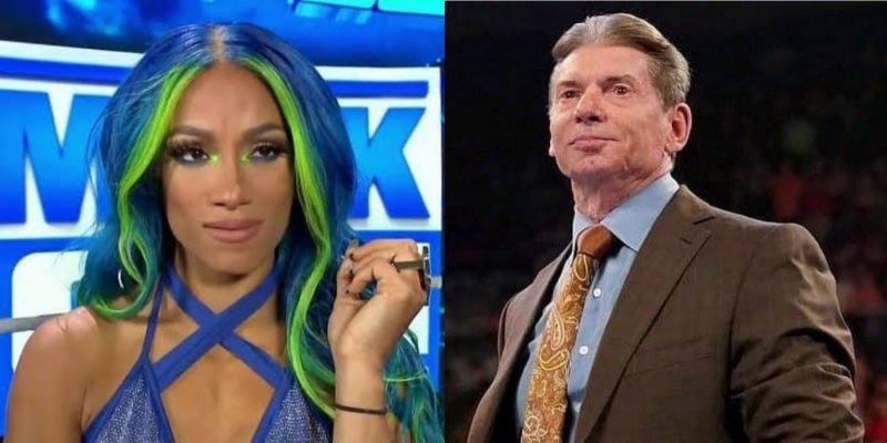 Sasha Banks and WWE Chairman Vince McMahon