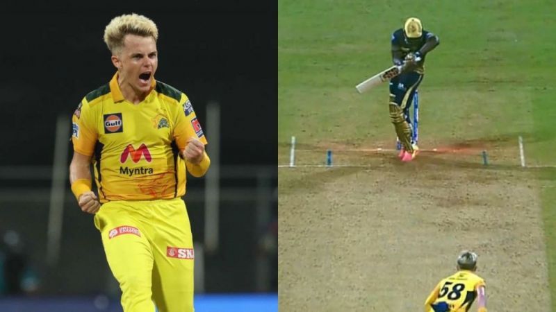 Chennai Super Kings all-rounder Sam Curran [left]