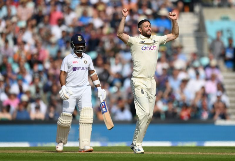 Chris Woakes successfully appeals for the wicket of Ajinkya Rahane during Day 4 of The Oval Test. Pic: Getty Images