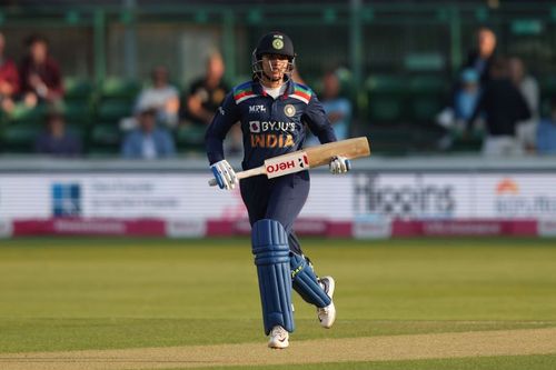 Smriti Mandhana during the T20I series in England. Pic: Getty Images