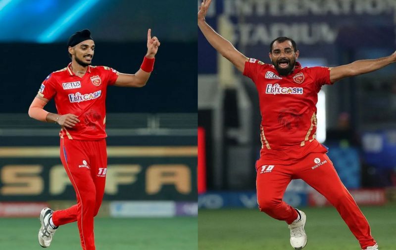 PBKS pacers Arshdeep Singh and Mohammed Shami. Pic: IPLT20.COM