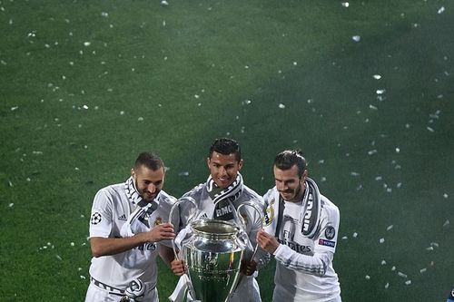 Cristiano Ronaldo (centre) has had several illustrious teammates over the years