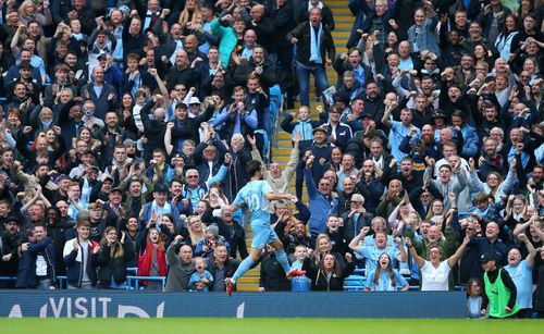 A snap from Manchester City's 2-0 win over Burnley.