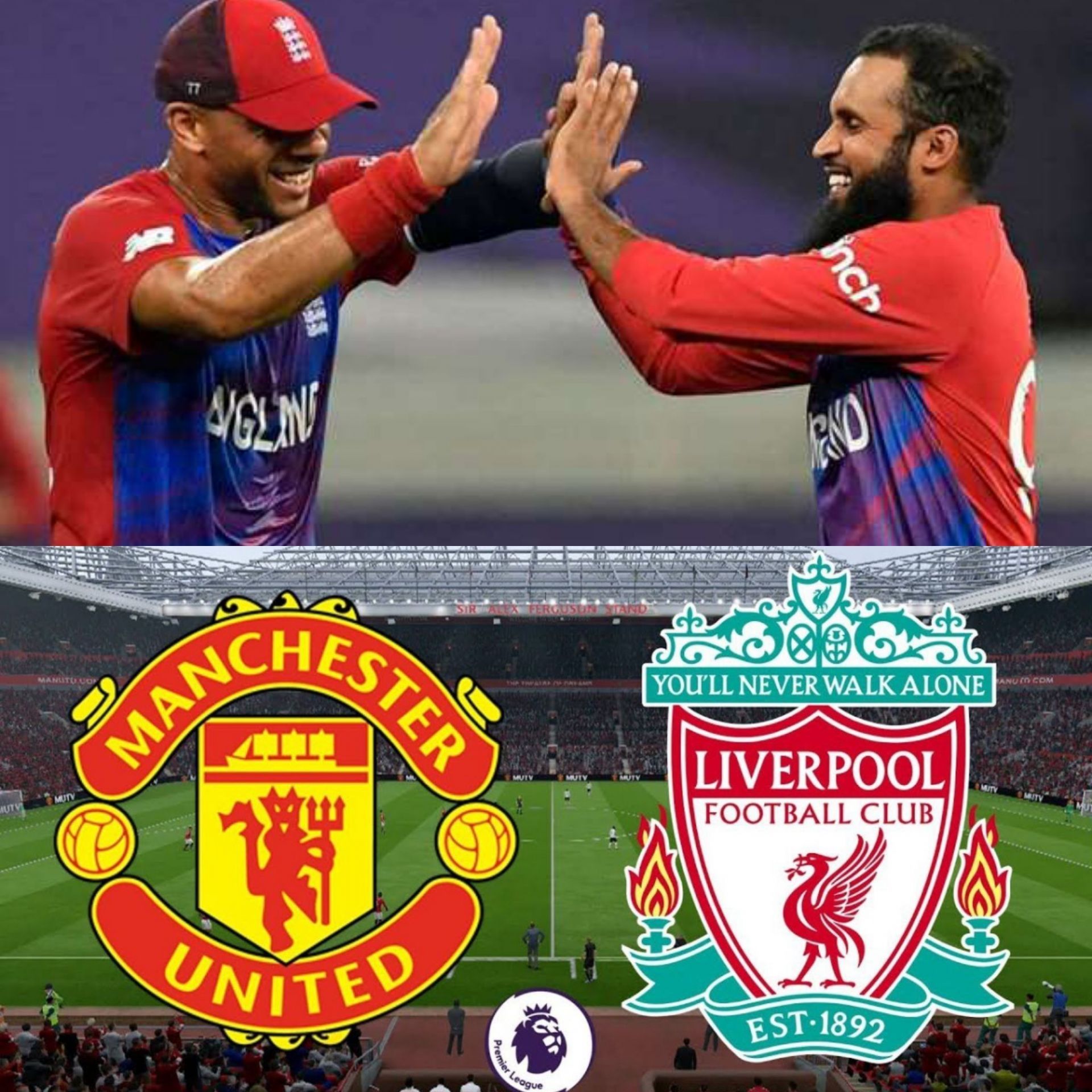England&#039;s Adil Rashid and Tymal Mills predict United-Liverpool scoreline