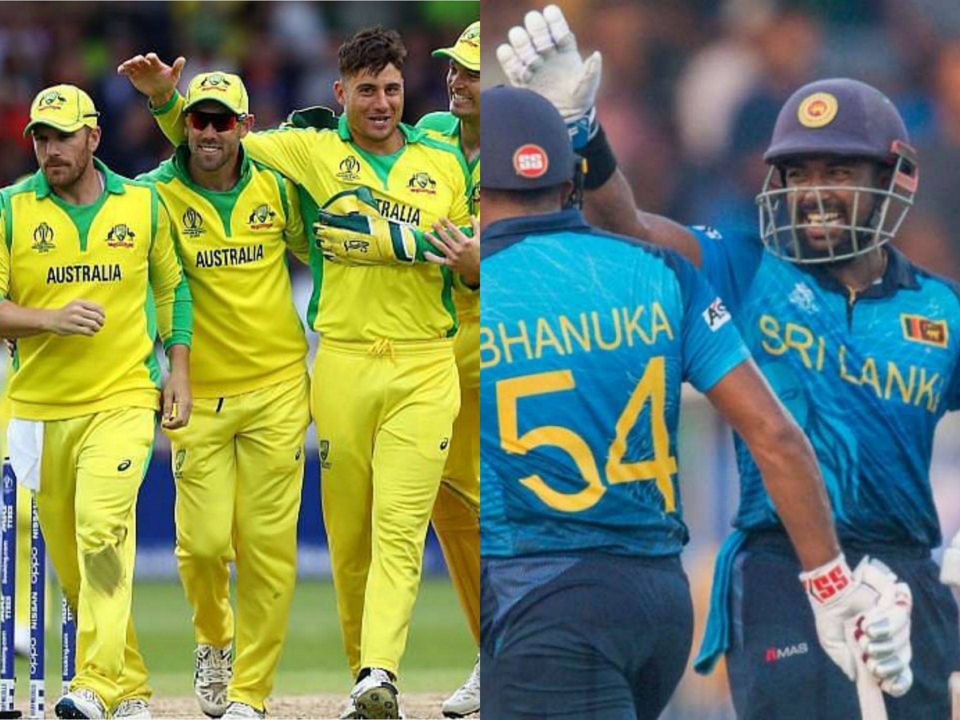 Australia (L) and Sri Lanka will lock horns in Match 22 of the T20 World Cup 2021