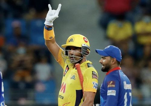 Robin Uthappa celebrates his fifty. (Photo: IPL 2021)