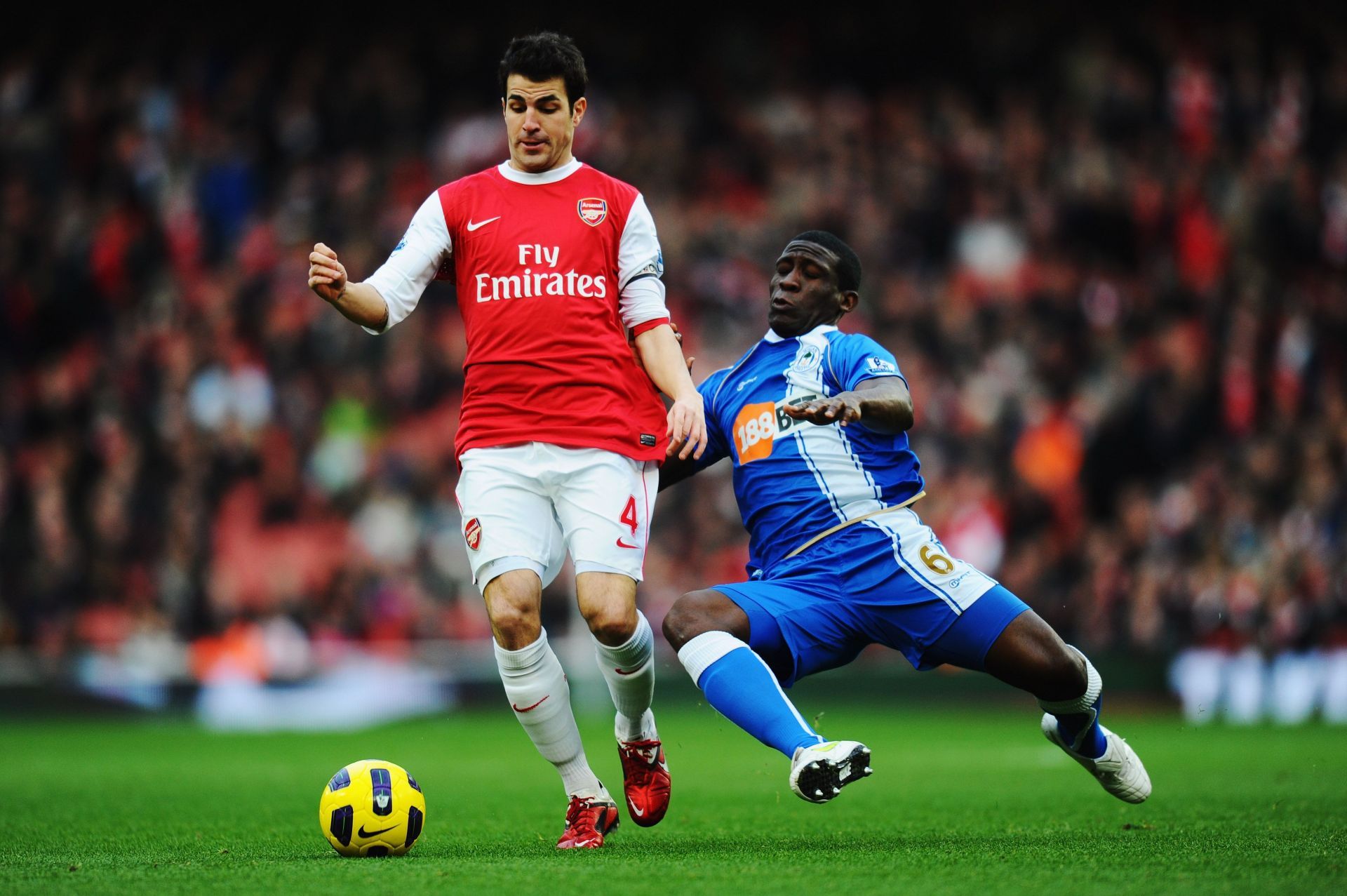 Cesc Fabregas in action for Arsenal