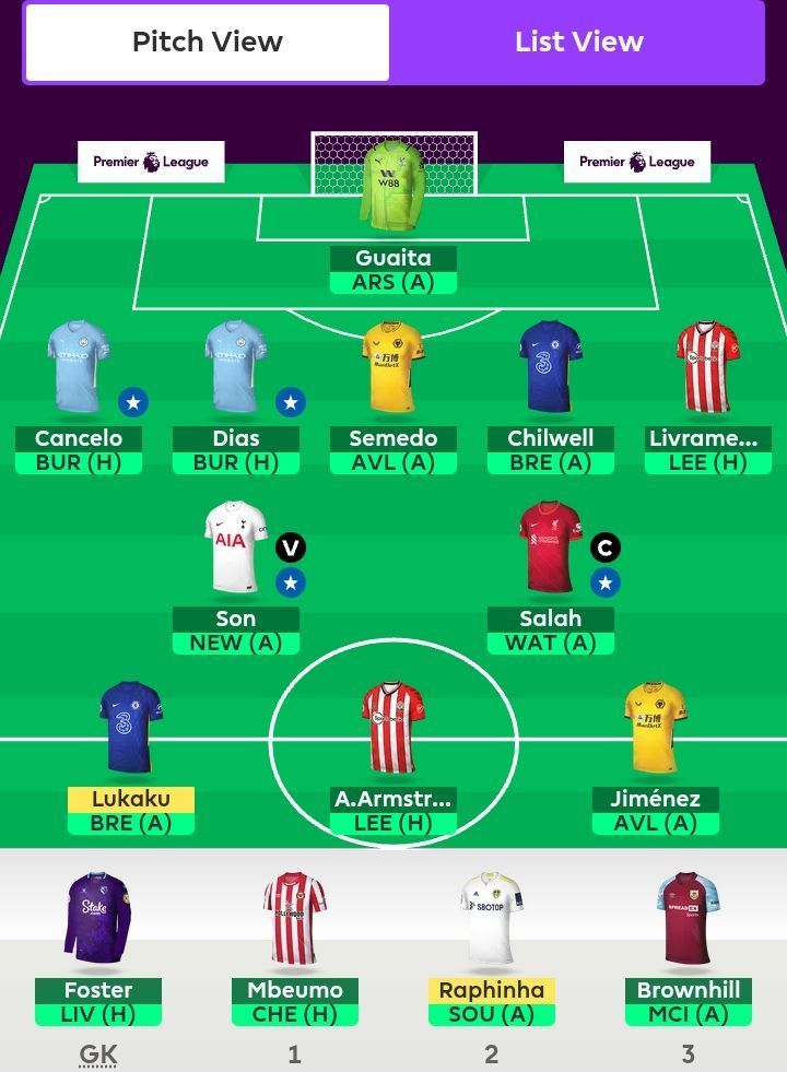 Suggested FPL Team for Gameweek 8.