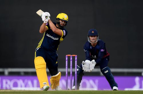 <a href='https://www.sportskeeda.com/player/rilee-rossouw' target='_blank' rel='noopener noreferrer'><a href='https://www.sportskeeda.com/player/rilee-rossouw' target='_blank' rel='noopener noreferrer'>Rilee Rossouw</a></a> playes a shot during the Royal London One Day Cup.