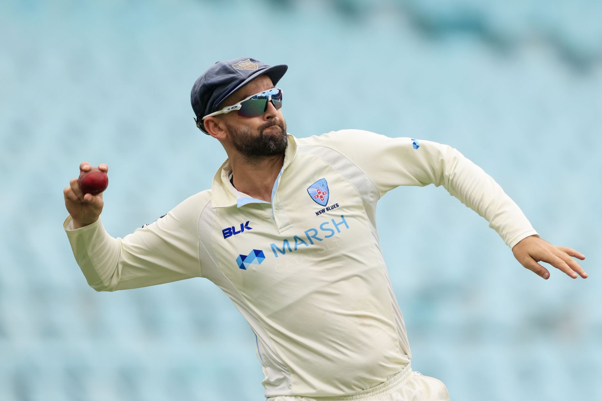 Nathan Lyon suffered a mild concussion while fielding