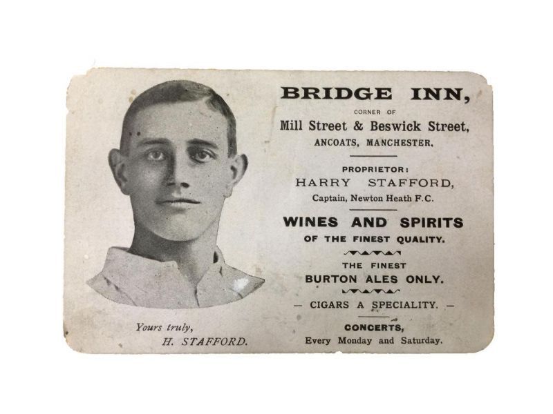 Harry Stafford&#039;s Business Card when he was the captain of Newton Heath FC