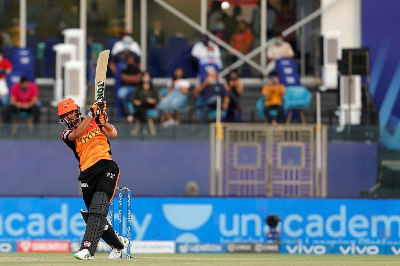 Pandey hitting one over the fence with ease