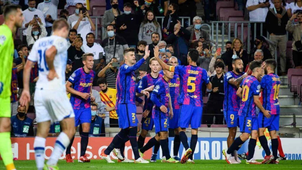 Barcelona got their first win of the Champions League season