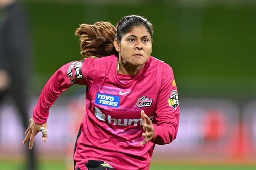 Radha Yadav in action during a Women's Big Bash League match. Pic: Getty Images