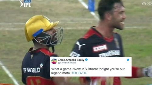 Twitter hails Bharat, Maxwell in RCB's epic win.