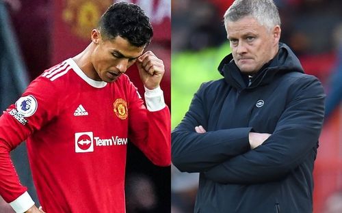 Cristiano Ronaldo and Manchester United manager Ole Gunnar Solskjaer