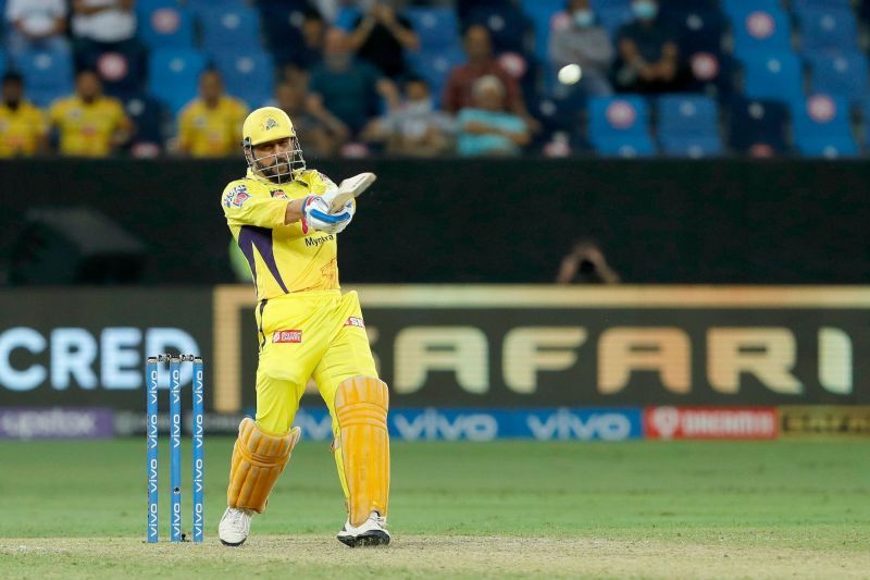 Dhoni smashed a huge six off Avesh Khan in the penultimate over (Pic Credits: IPLT20.com)