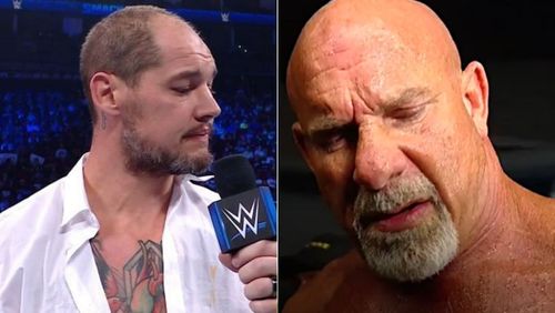 Baron Corbin (left) Former Universal Champion Goldberg (Right)