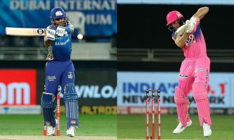 Suryakumar Yadav and Jos Buttler. Pic: IPLT20.COM