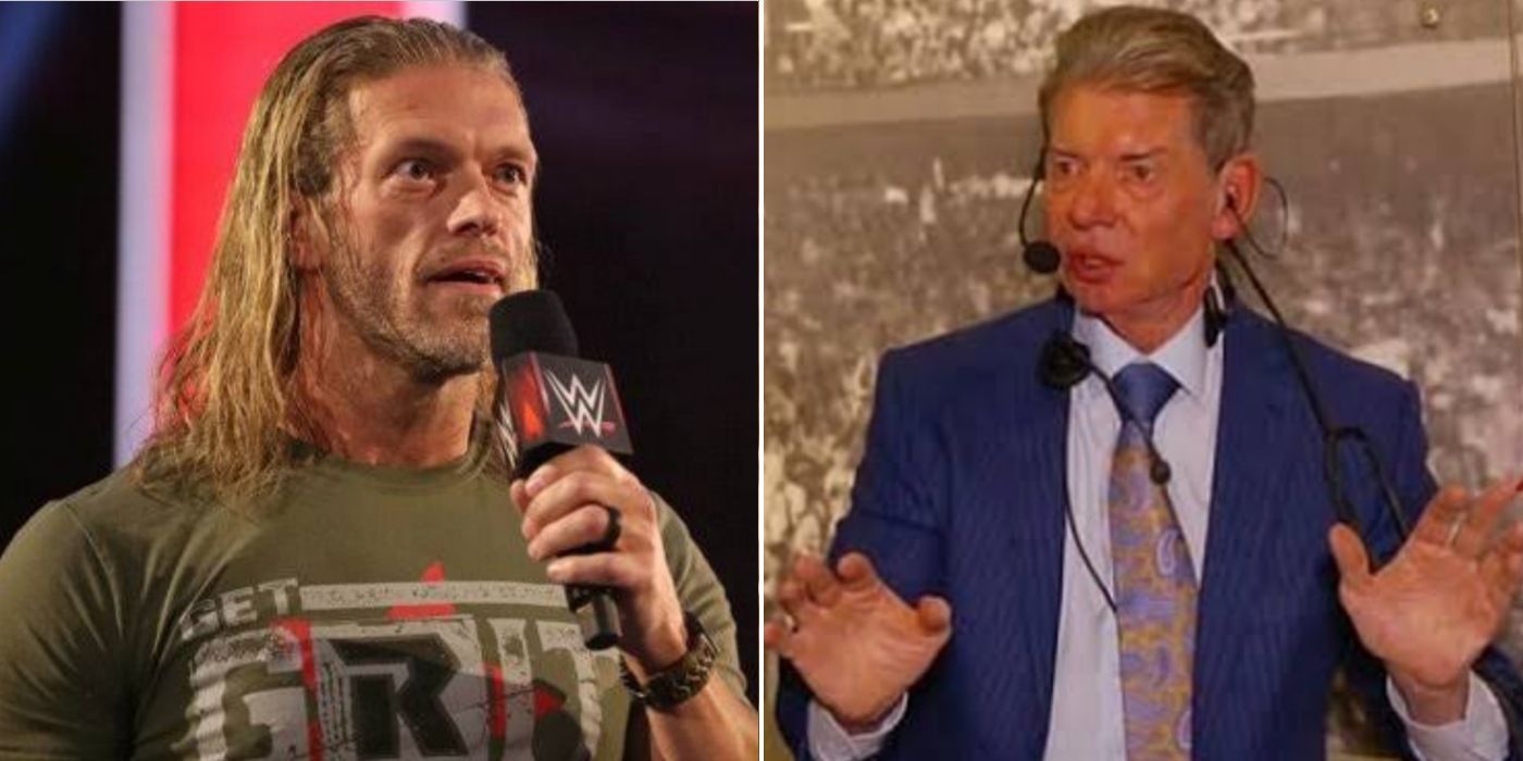 WWE Hall of Famer Edge and WWE Chairman Vince McMahon