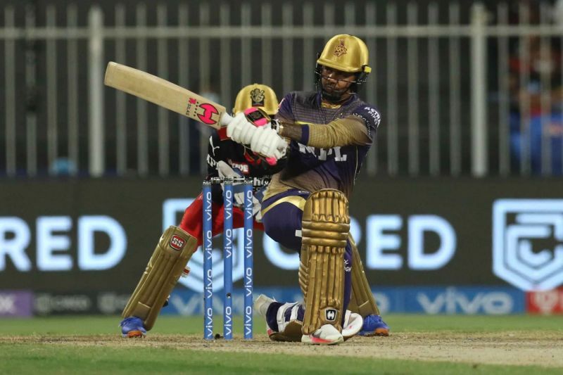 KKR&#039;s Sunil Narine bats against RCB. Pic: IPLT20.COM