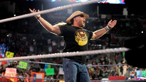 Shawn Michaels appearing on Monday Night RAW in San Antonio, Texas