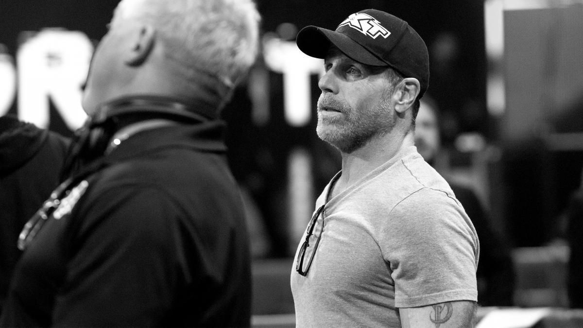 Shawn Michaels working backstage at NXT