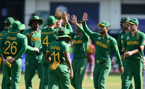 South African team during the match against West Indies. Pic: Getty Images