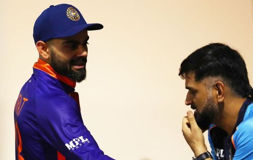 Virat Kohli (L) and MS Dhoni. (Image source: Getty)