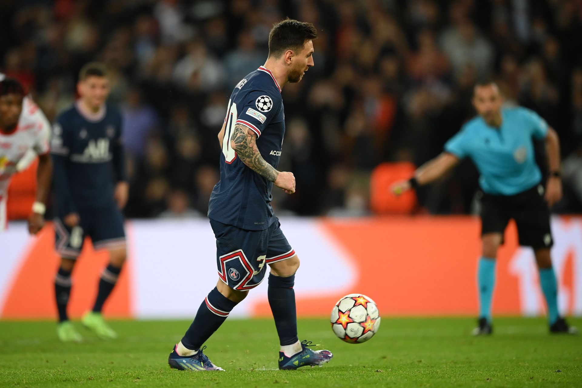 Lionel Messi in action for PSG